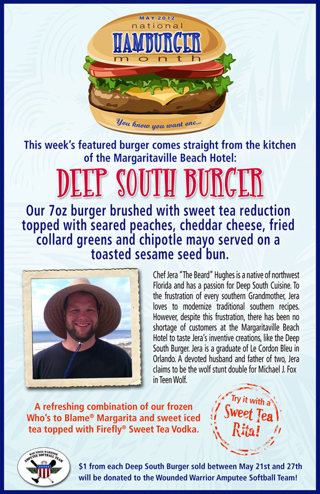 Try this week's National Hamburger Month Finalist - The Deep South Burger!