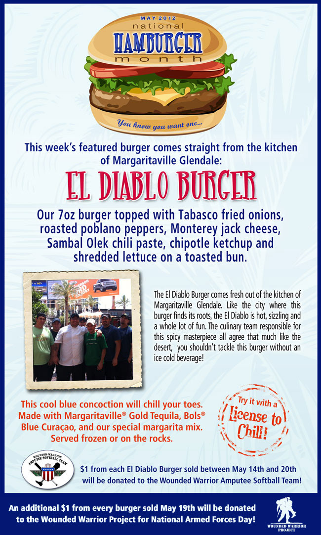 Try this week's National Hamburger Month Finalist - The Diablo Burger!